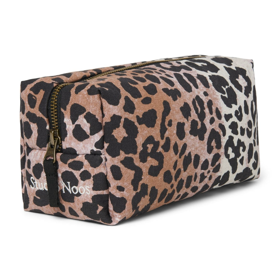 Pouch soft cotton hazel leopard