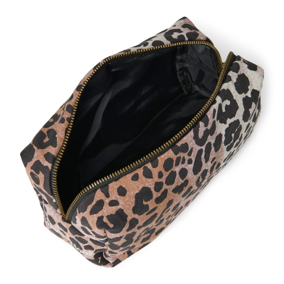 Pouch soft cotton hazel leopard