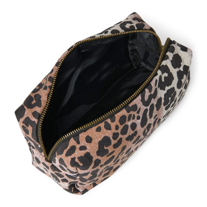 Pouch soft cotton hazel leopard