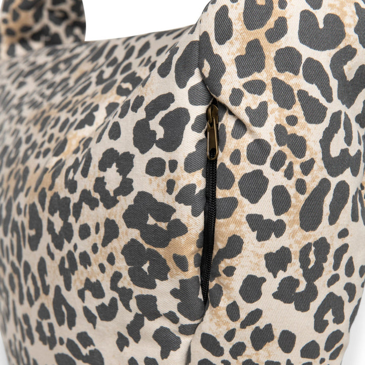 Puffy cross body bag leopard