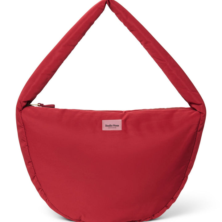Puffy cross body bag rood