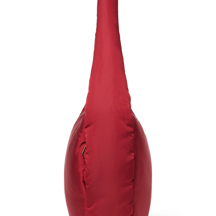 Puffy cross body bag rood
