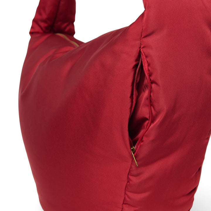 Puffy cross body bag rood
