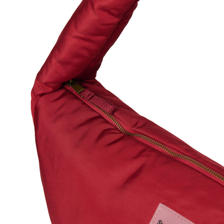 Puffy cross body bag rood