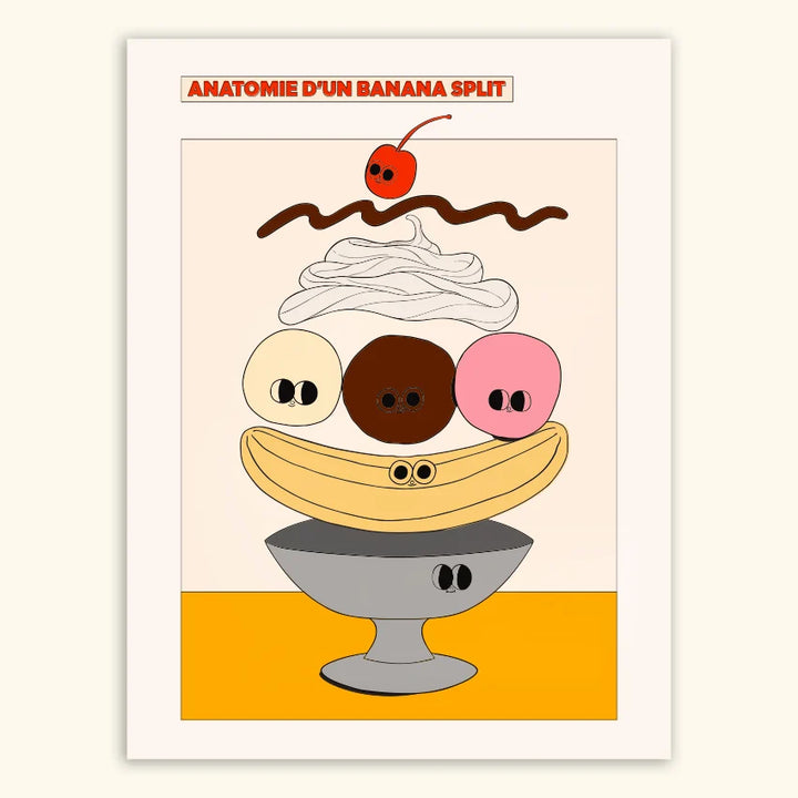 Anatomie d'un banana split poster 30x40cm
