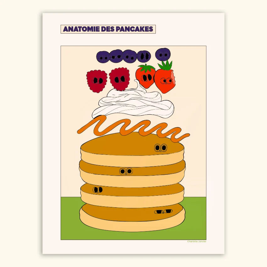 Anatomie des pancakes poster 30x40cm