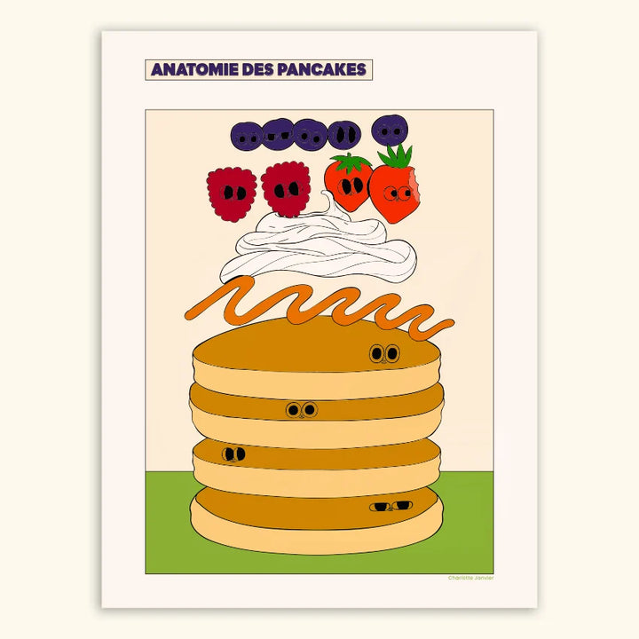 Anatomie des pancakes poster 30x40cm