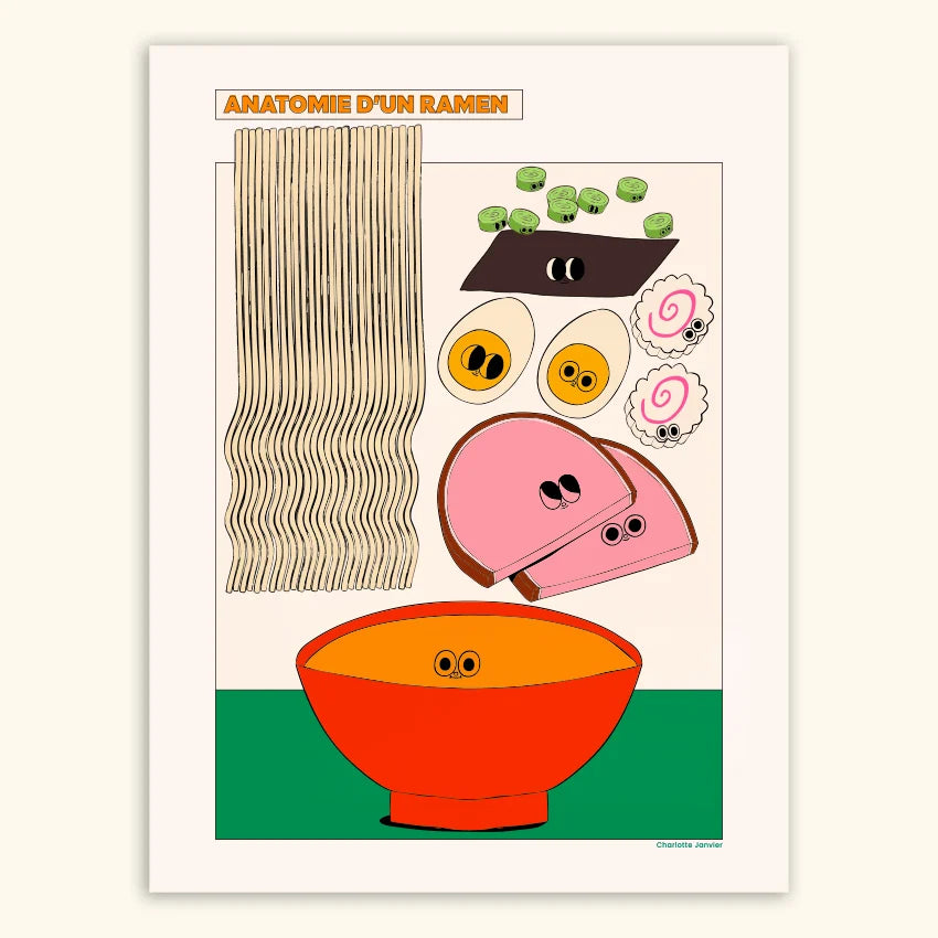 Anatomie d'un ramen poster 30x40cm