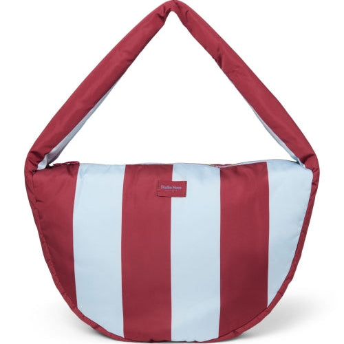 Puffy cross body bag bold stripe