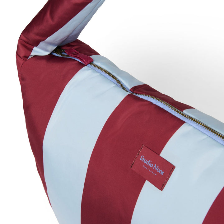 Puffy cross body bag bold stripe