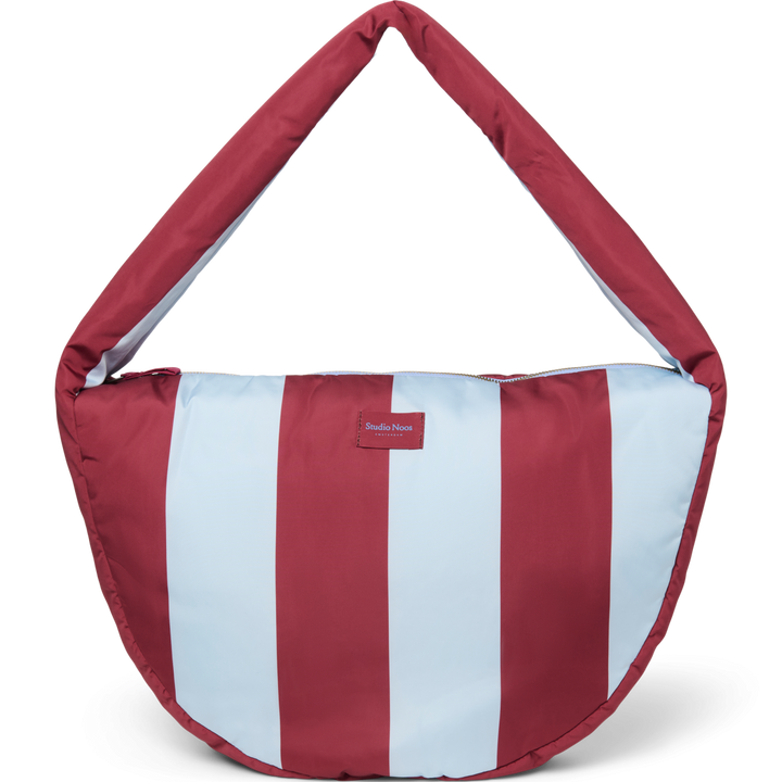 Puffy cross body bag bold stripe