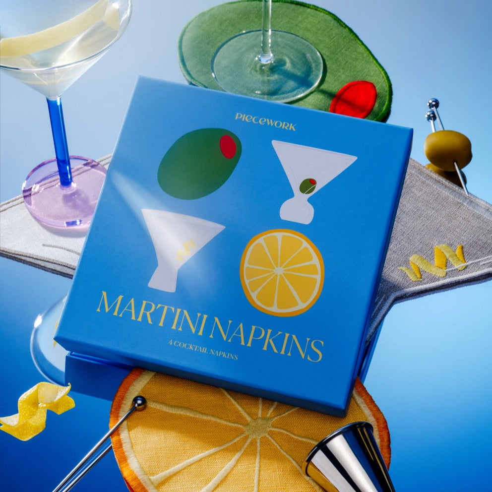 Martini Cocktail Servetten Set van 4