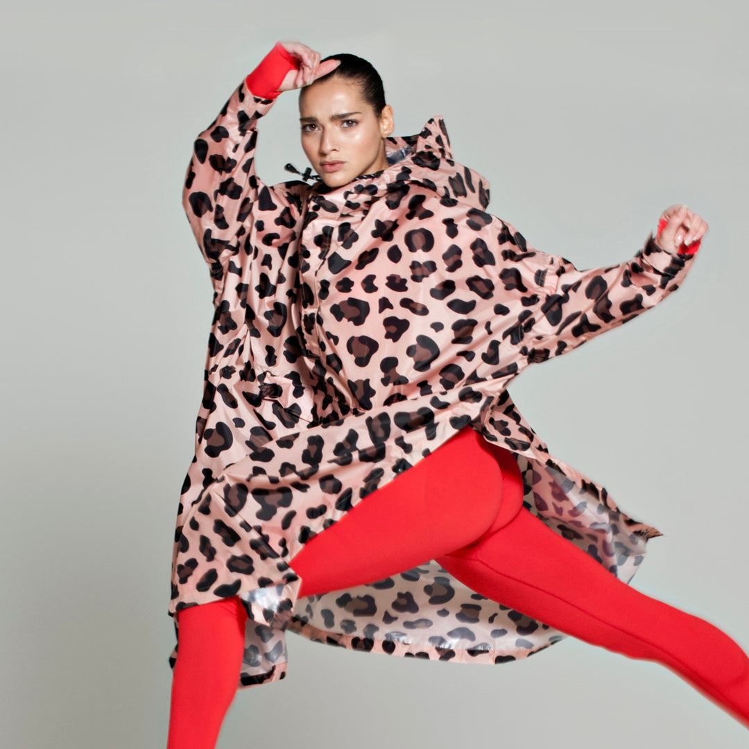 Rain poncho adult pink panther - one size