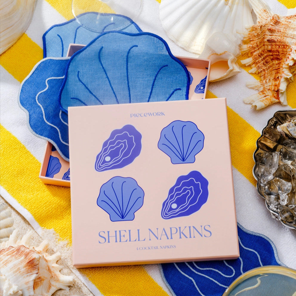 Shell Cocktail Servetten Set van 4