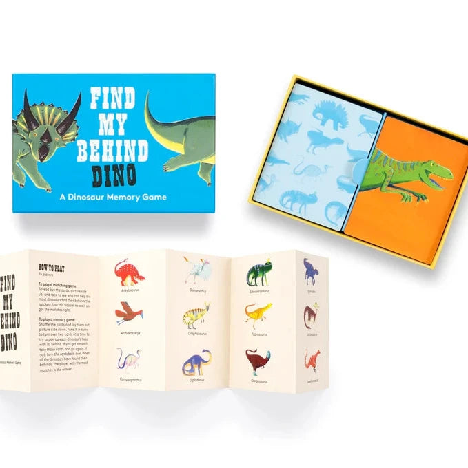 Find my behind dino - een dier geheugenspel (3+ jaar)