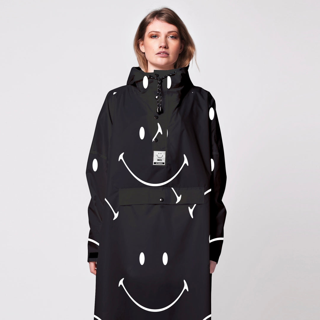 Regenponcho volwassen classic smiley - 1 maat