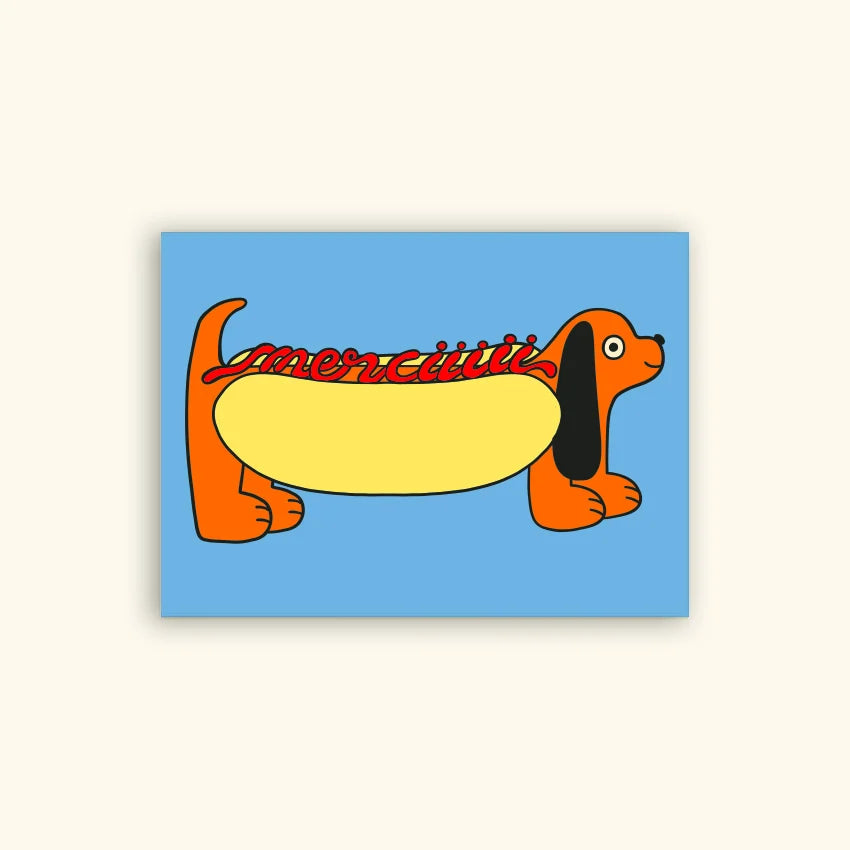 Merci dog card A6