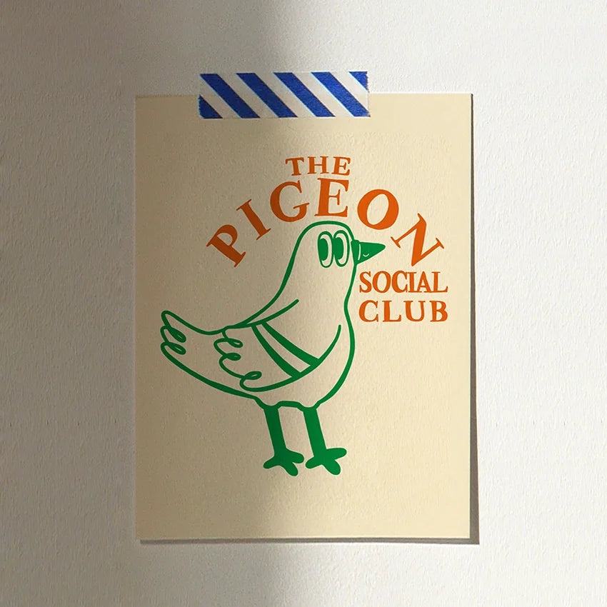 The pigeon social club kaart A6
