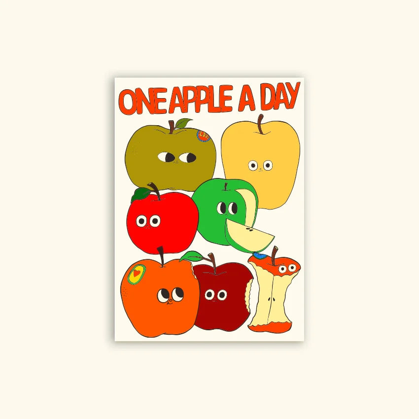 One apple a day kaart A6