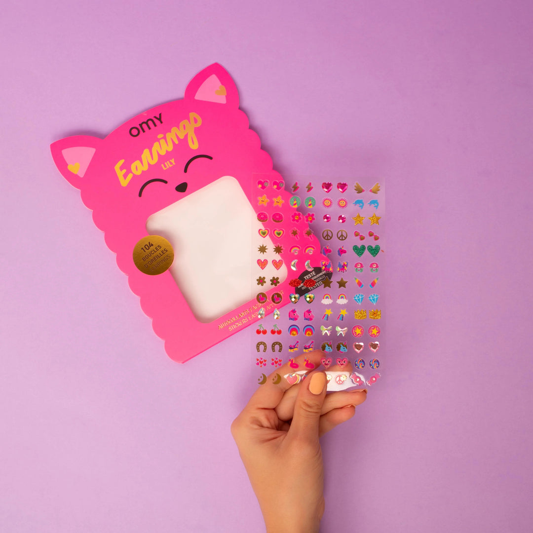 Lily earring stickers (3+ years)