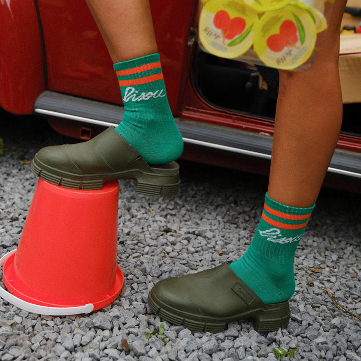 Bisou socks green (ONE SIZE)