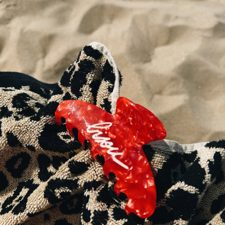 Big hairclip red bisou