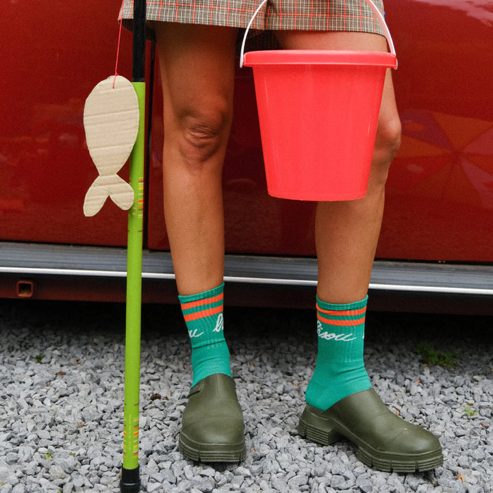 Bisou socks green (ONE SIZE)