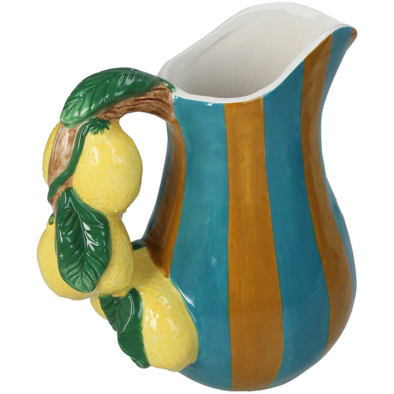 Vase stripes & lemons