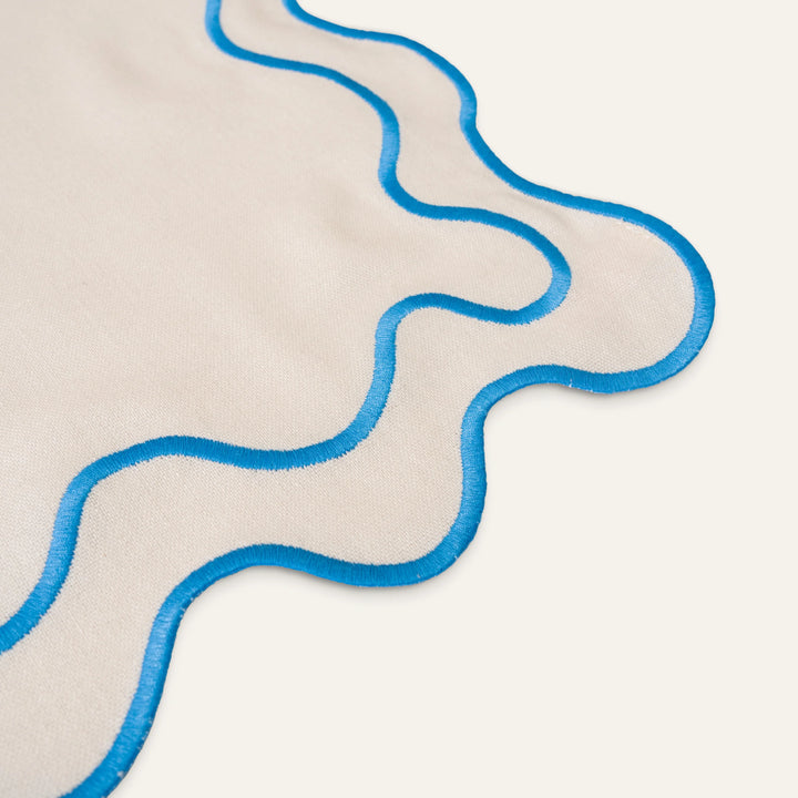 Placemats waves beige & blauw (set van 2)
