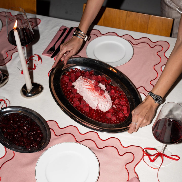 Placemats waves roze (set van 2)