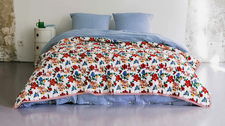 Omkeerbare quilt 220x270cm Hibiscus