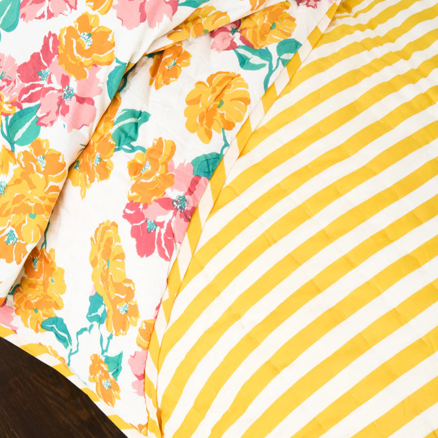 Omkeerbare quilt 150x220cm  Roses