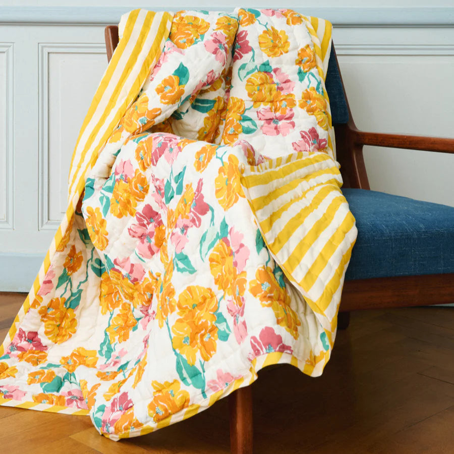 Omkeerbare quilt 150x220cm  Roses