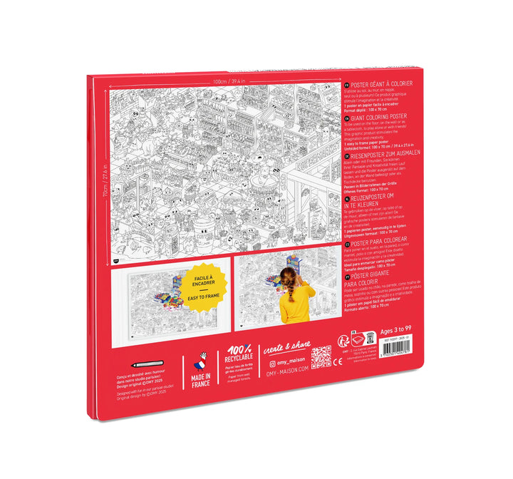 Giant coloring poster super market