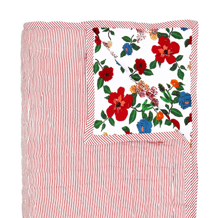 Omkeerbare speelmat 85x95xm Hibiscus