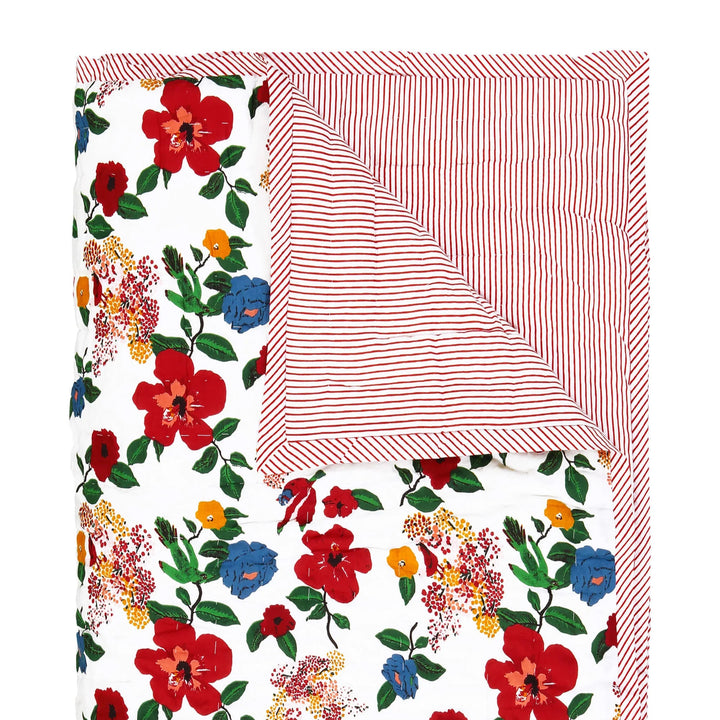 Omkeerbare speelmat 85x95xm Hibiscus