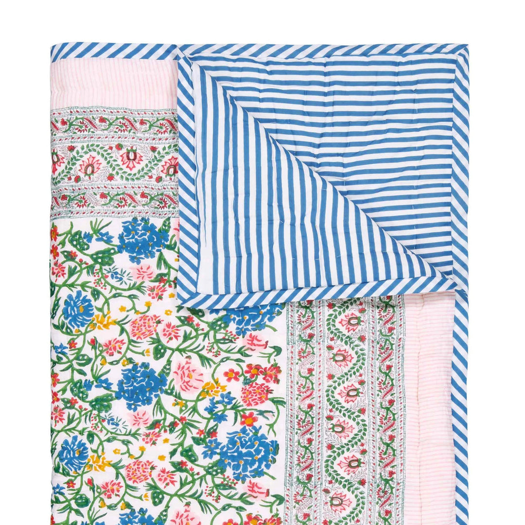 Reversible quilt with border 110x200cm Kerzon Sarong