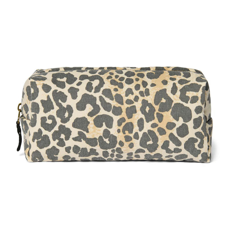 Pouch soft cotton leopard
