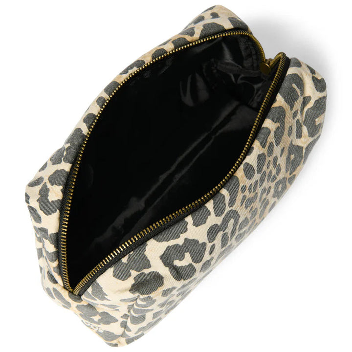 Pouch soft cotton leopard