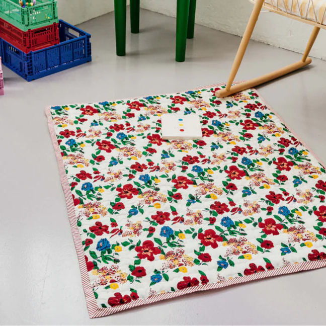 Omkeerbare speelmat 85x95xm Hibiscus