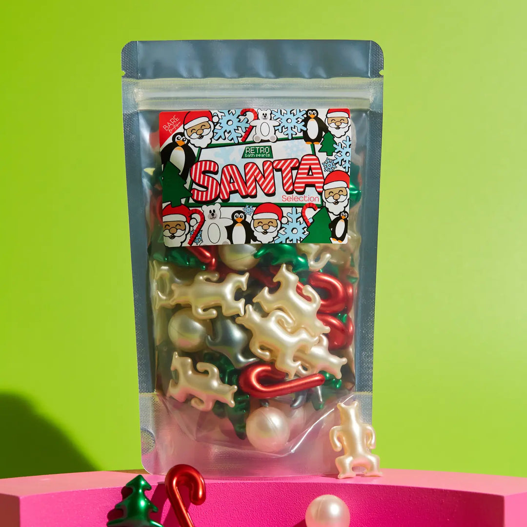 Retro bath pearls: Santa