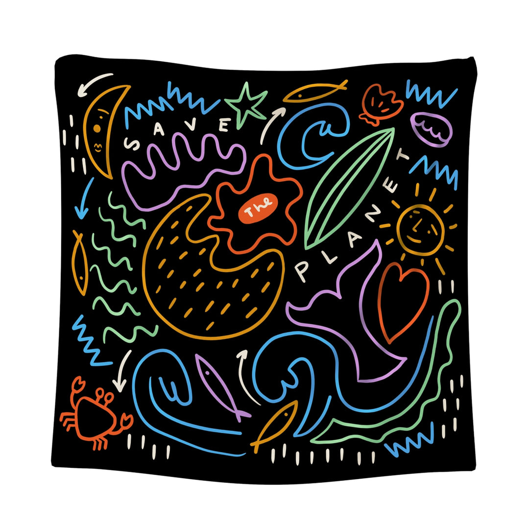Maxi Sarong Save The Planet 150x150cm