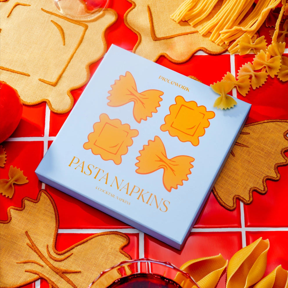 Pasta Cocktail Servetten Set van 4