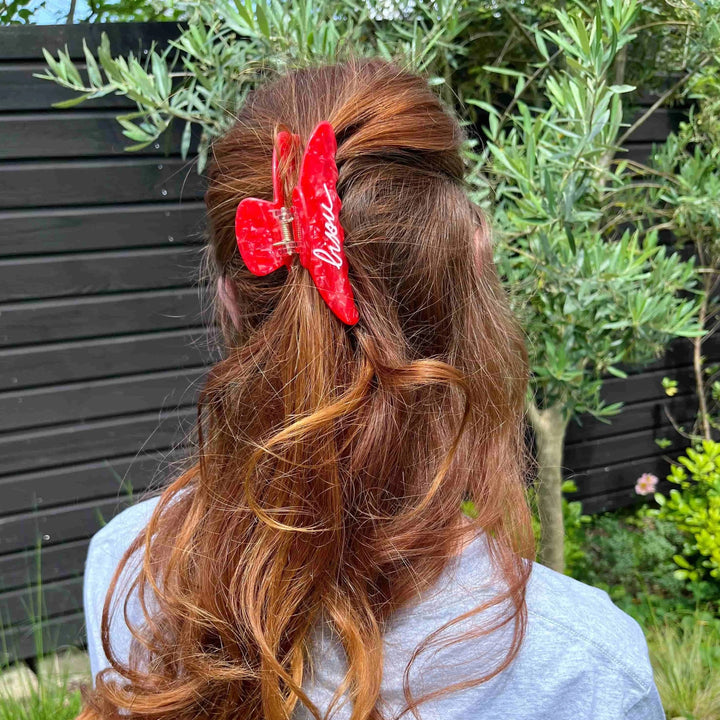 Big hairclip red bisou