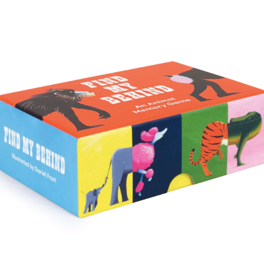 Find my behind - een dier geheugenspel (3+ jaar)