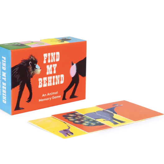 Find my behind - een dier geheugenspel (3+ jaar)