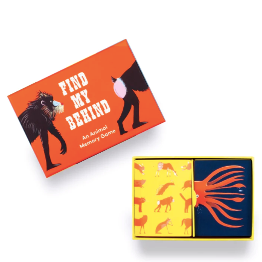 Find my behind - een dier geheugenspel (3+ jaar)