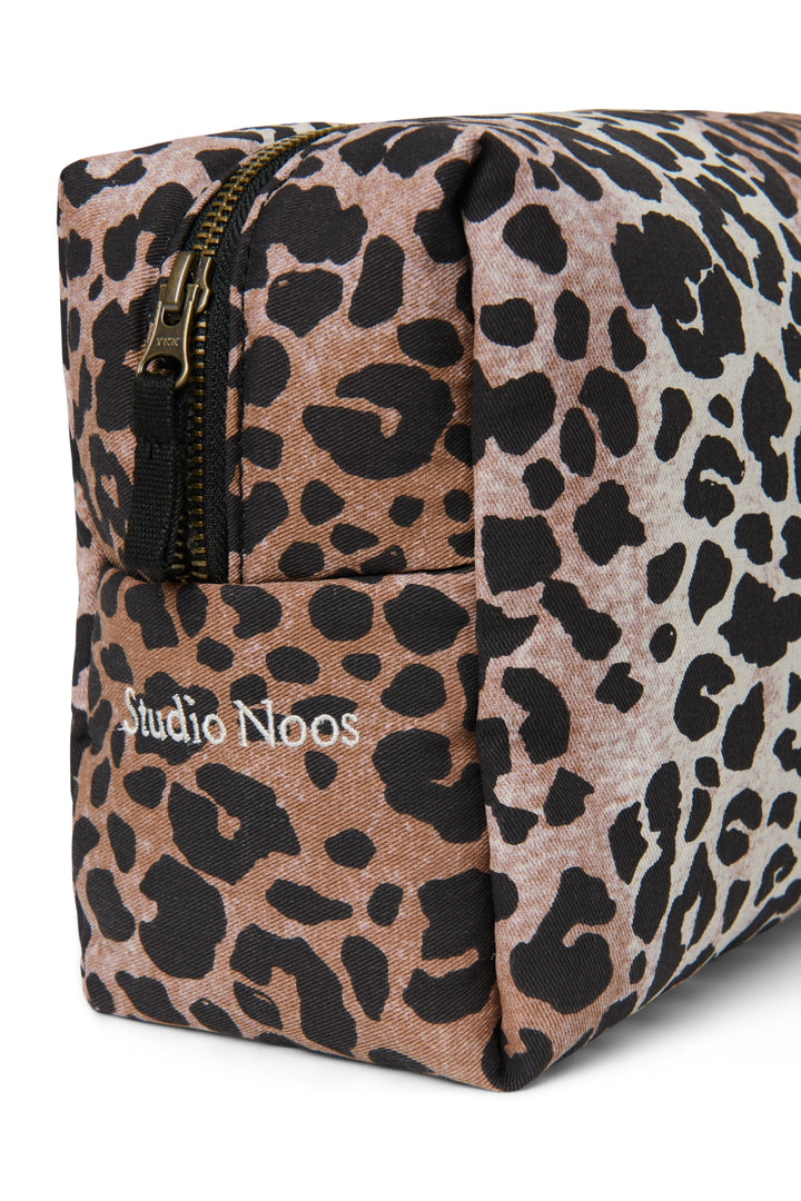 Big pouch soft cotton hazel leopard