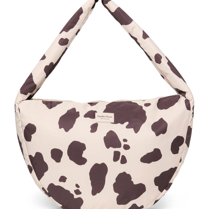 Puffy cross body bag brownish