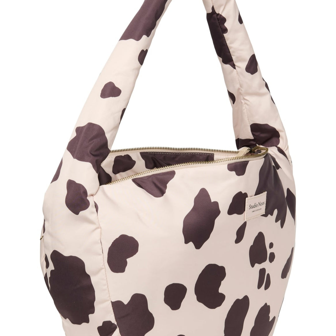 Puffy cross body bag brownish